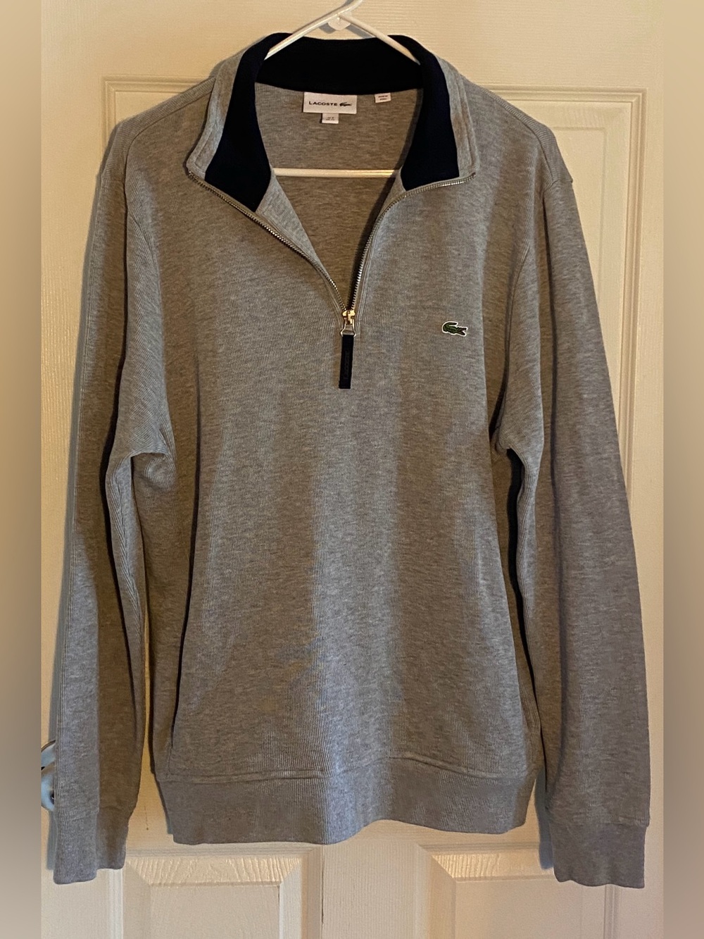 Lacoste Quarter Zip Up Sweater Size XL